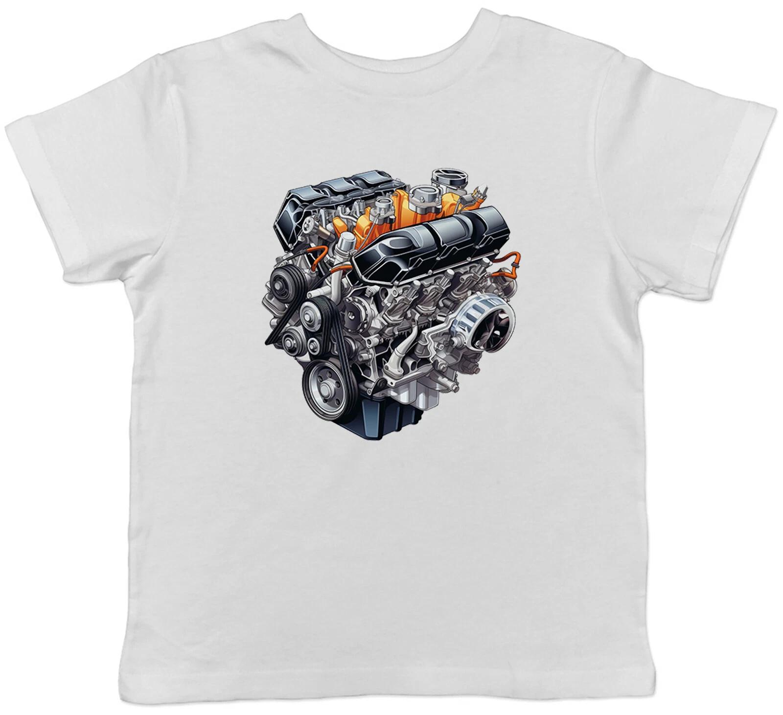 Car Engine Kids T-Shirt Gasket Petrolhead Mechanic Childrens Boys Girls Gift 140