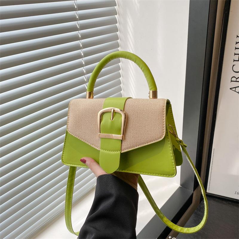 Bag women's new casual aesthetic texture retro fashion portable simple shoulder crossbody small square bag