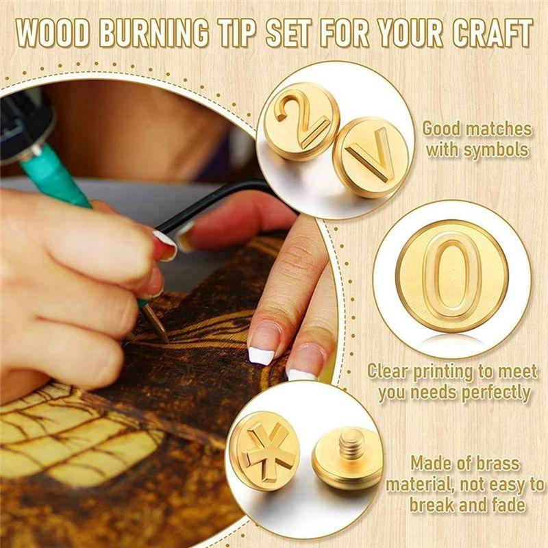 M-Modern-26 Pcs Wood Burning Kit DIY Wood/Leather Burning Kit Parts Tool With Letters, US Plug