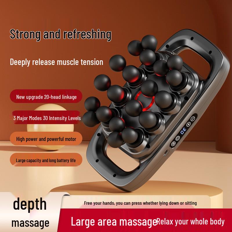 Rechargeable Deep Tissue Fascia Gun with Six Heads for Muscle Relaxation