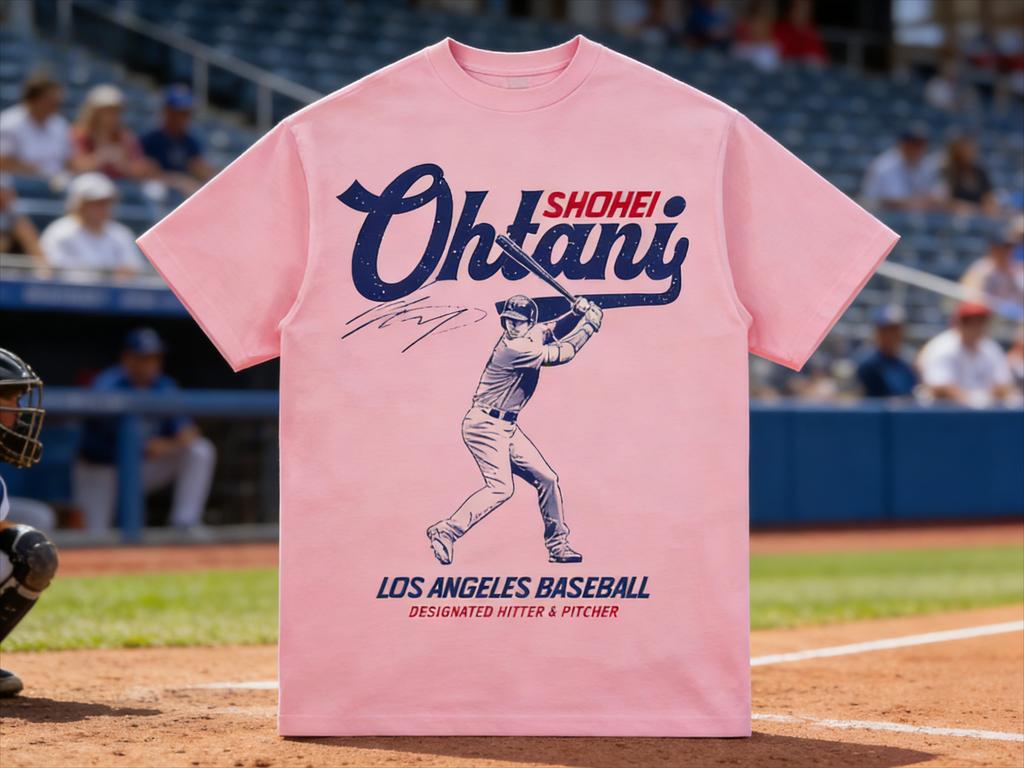Masahiro Ohtani Baseball Star High Street Tshirt 2026 SpringSummer Adult roundneck pure cotton breathable casual streetwear