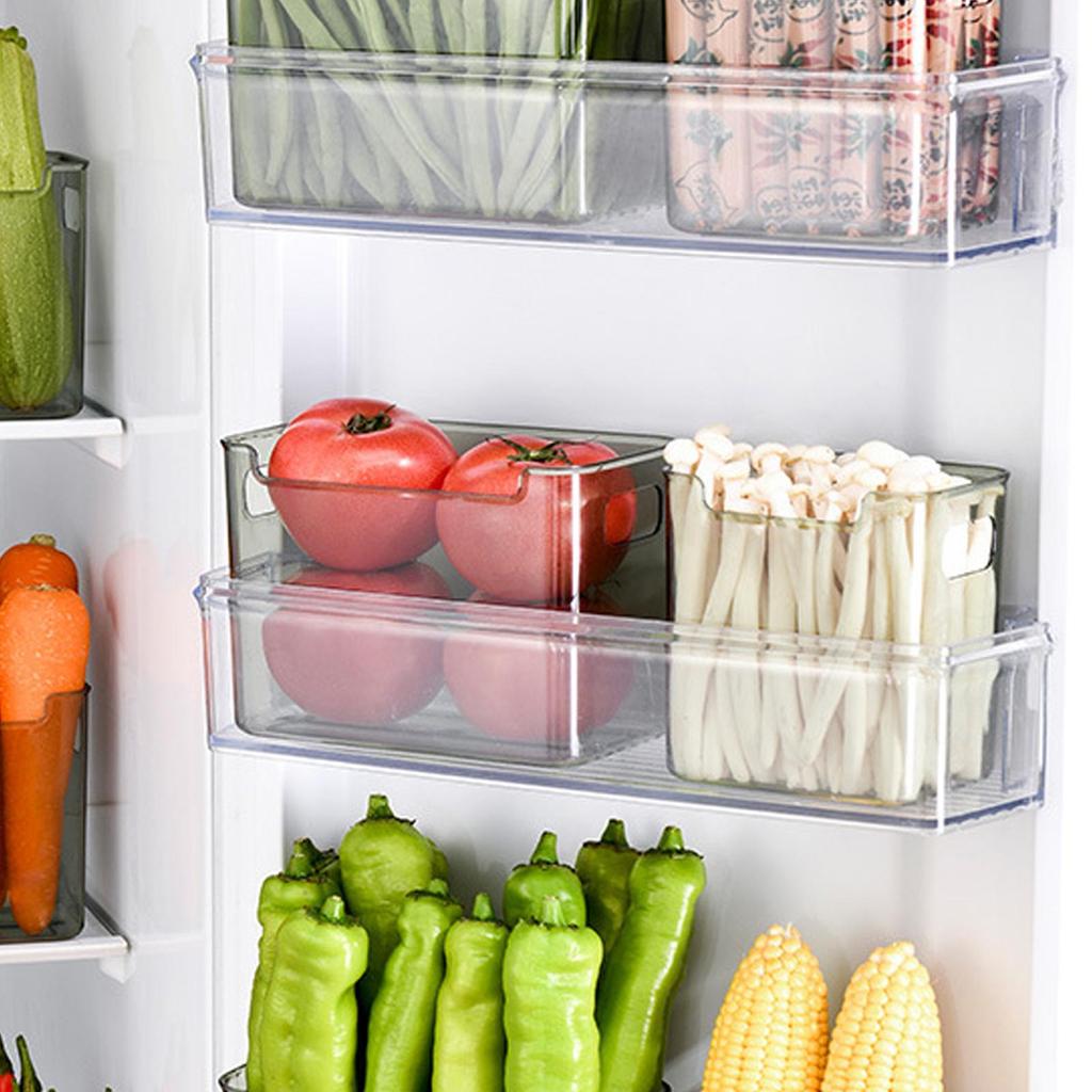 Stackable Clear Refrigerator Organizer Bins Freezer Pantry Food Storage Container for Home Cooks Parents Fruit Vegetable Snacks