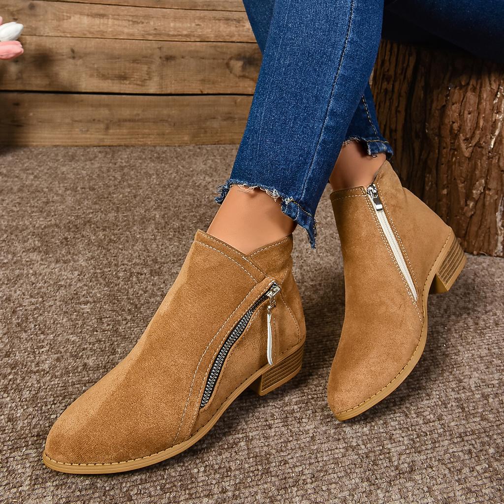 Fashion Women Ankle Boots Autumn Square Heel  Platform Sexy Boots Women New Winter Fashion High Heels Shoes for Women Botas De Mujer