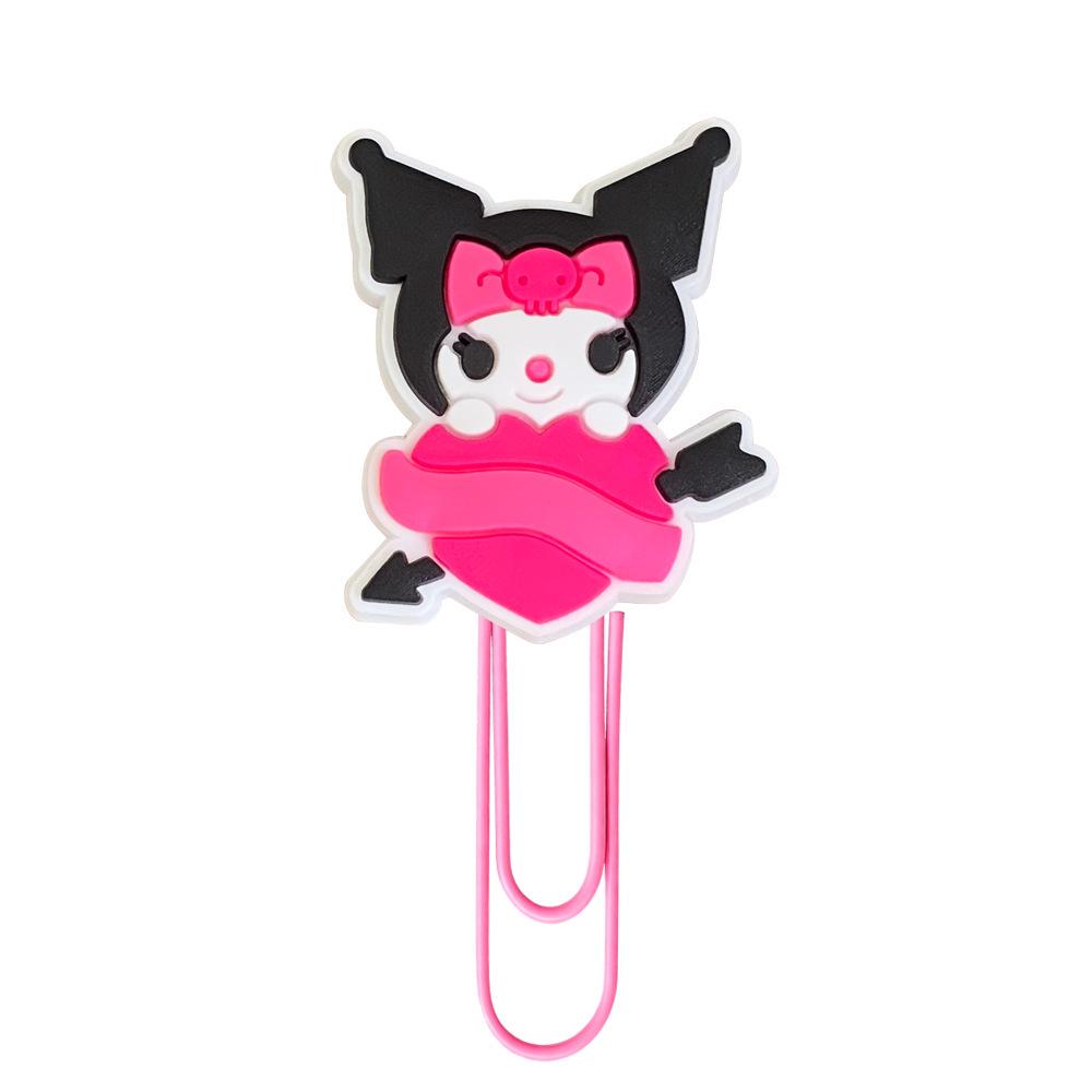 

Kuromi Cartoon Bookmark: Creative & Colorful Large Paperclip for DIY Office Supplies