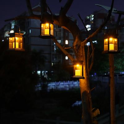 1/4 pezzi luci solari da giardino candela esterna lanterna a LED impermeabile decorazione appesa lampada da paesaggio percorso cortile passerella lampade da prato