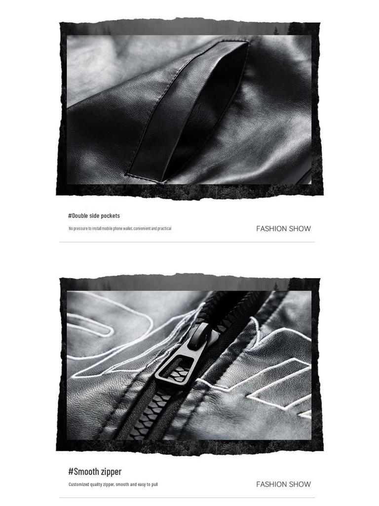 Herren Trendy PU-Leder Motorradjacke - Vielseitiges Frühjahrs- & Herbst-Oberteil