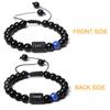 12 Constellation Zodiac Signs Bracelet Black Onyx Beads Cancer Leo Onyx Braided Bracelet for Women Men Couples Jewelry Gift
