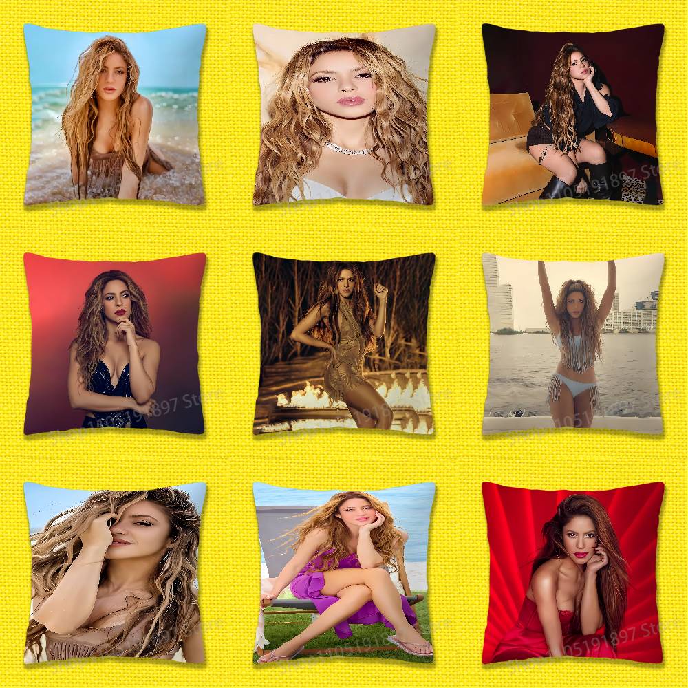 Singer S-Shakira Throw Pillow Case For 45cm 40cm 30cm 50cm 55cm Square Home Pillowcase Case