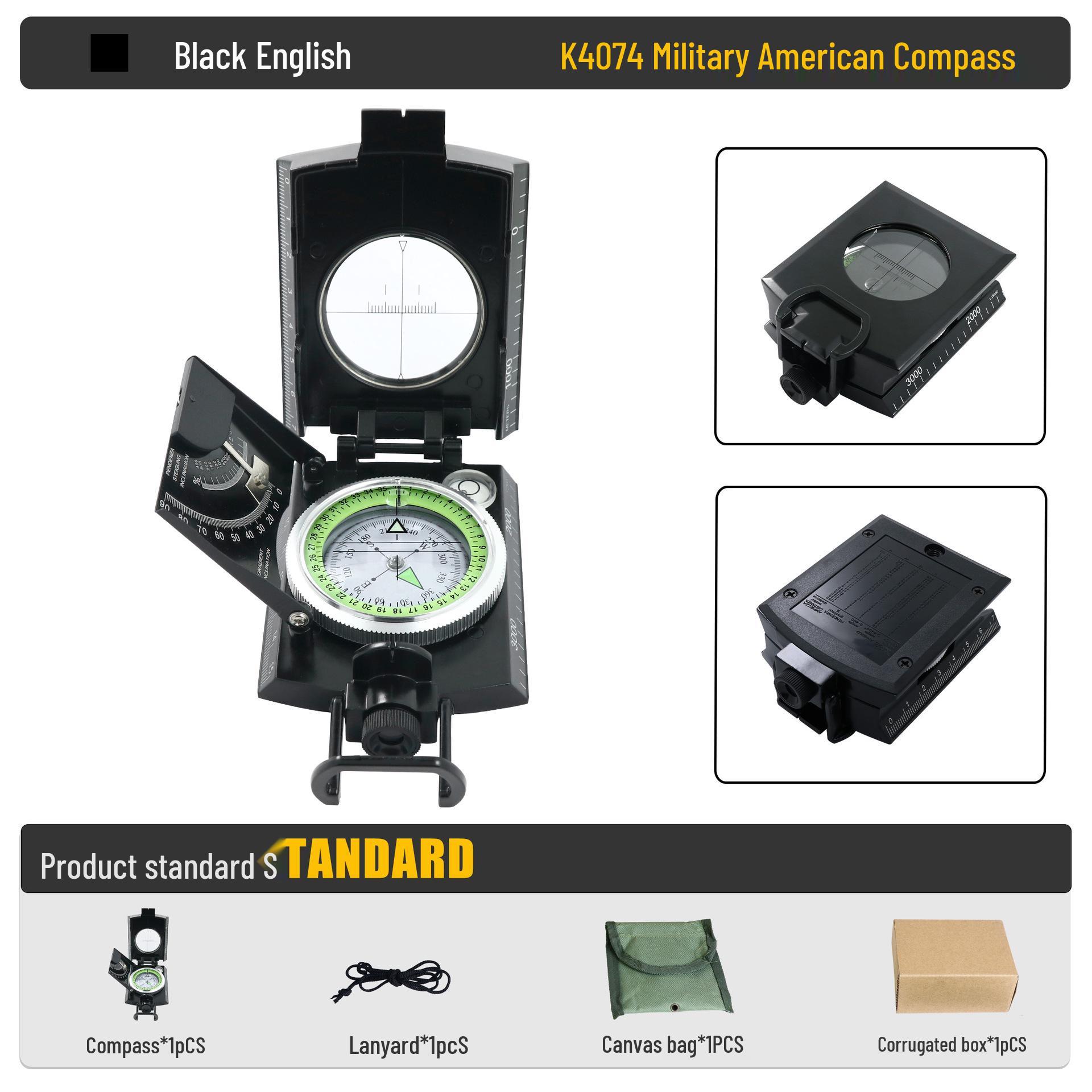 

Outdoor Multifunction Metal Compass with Inclinometer K4074