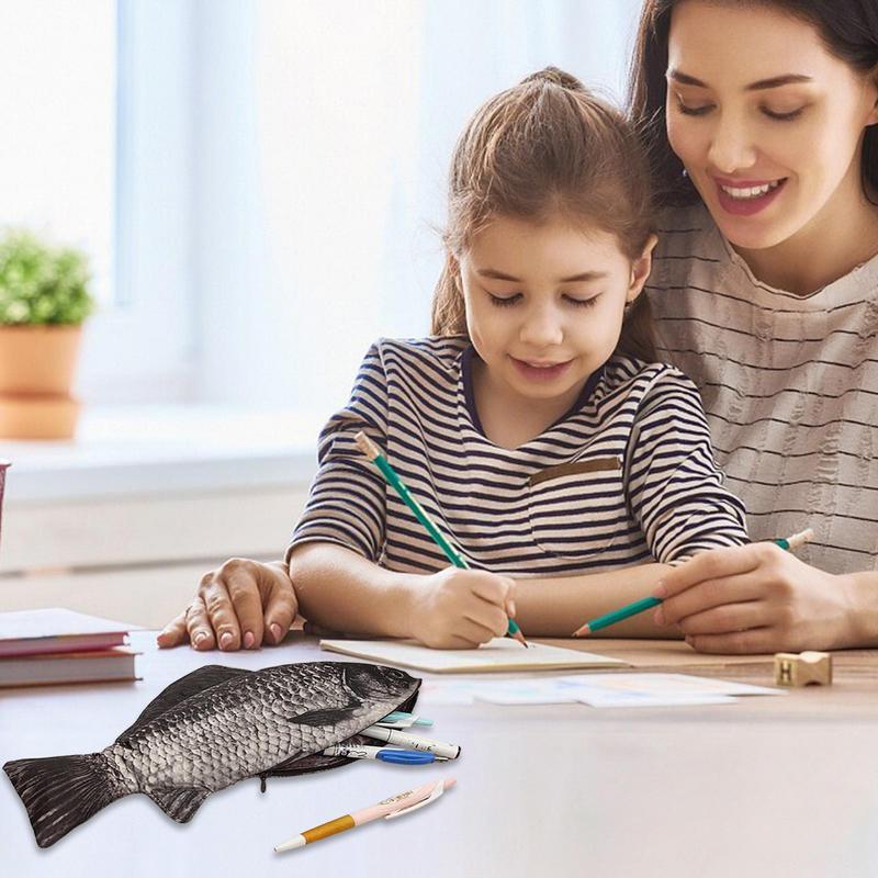 1PC Creative Fish Pencil Box Large Capacity Upgrades Pen Case School Gift Fun Fountain Pen Bag School Supplies Pencilcase