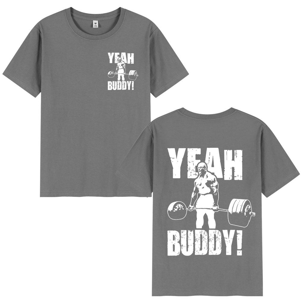 Ronnie Coleman Man T Shirt Yeah Buddy Gym Lightweight Baby Tee Shirt Men Clothing O-Neck Cotton Short Sleeve T-Shirts Streetwear