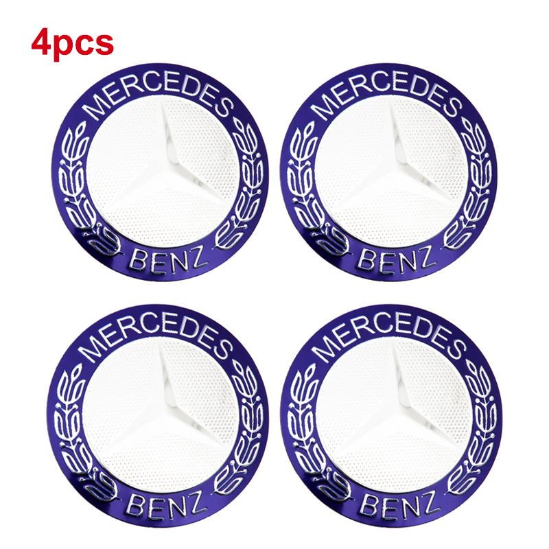 WVQ5   75mm Car Decals Wheel Hub Sticker for Mercedes Benz W176 W166 W163 W203 W204 W205 W210 W212 W221 Auto Rim Center Logo Decoration