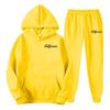 Heren Lente en Herfst Effen Kleur Pak met Capuchon Trui Pak Trend Casual Sport Twee Delig Pak