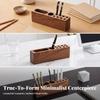 Pen Holder with Card Slot Natural Wood Desk Tidy Compact for Study Room