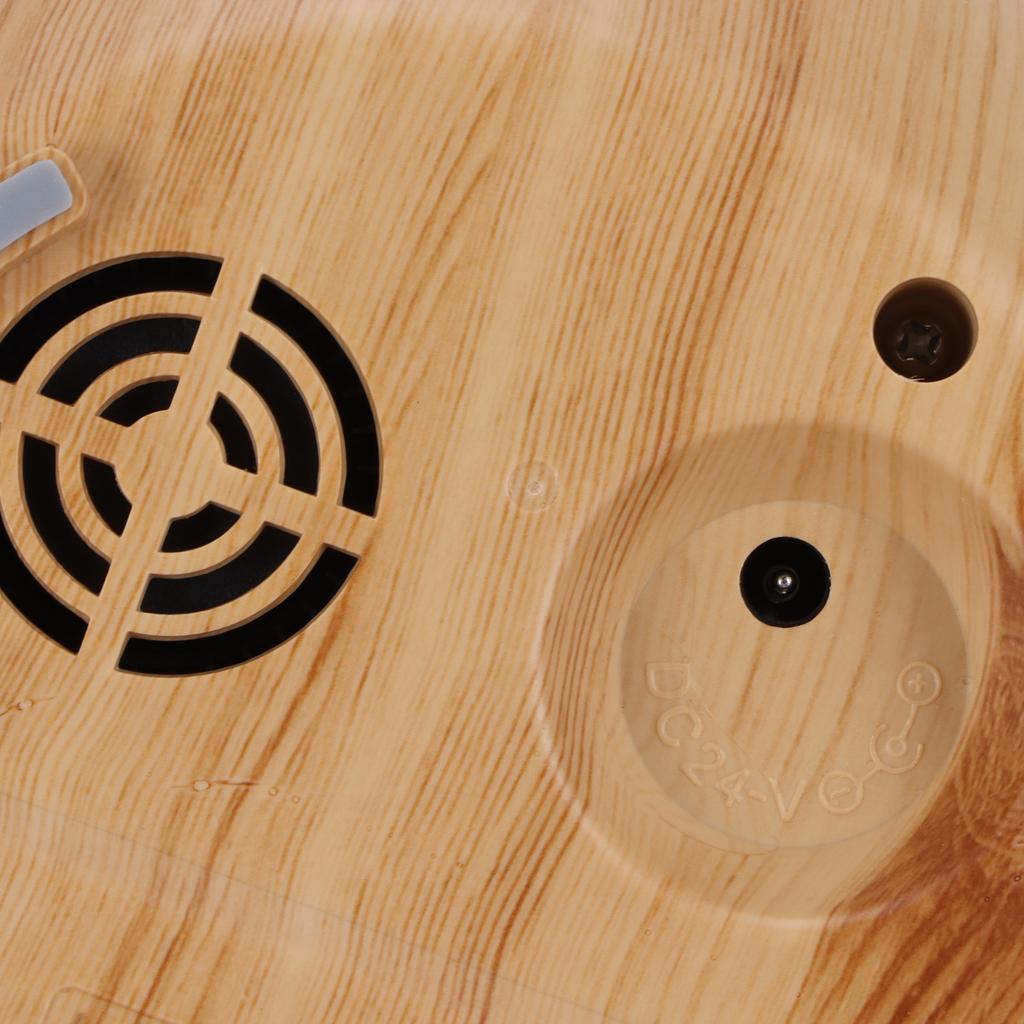 400ml Light Wood Grain Air Diffuser Electric Aroma Humidifier with Ambient Night Lamp 100‑240VUK Plug