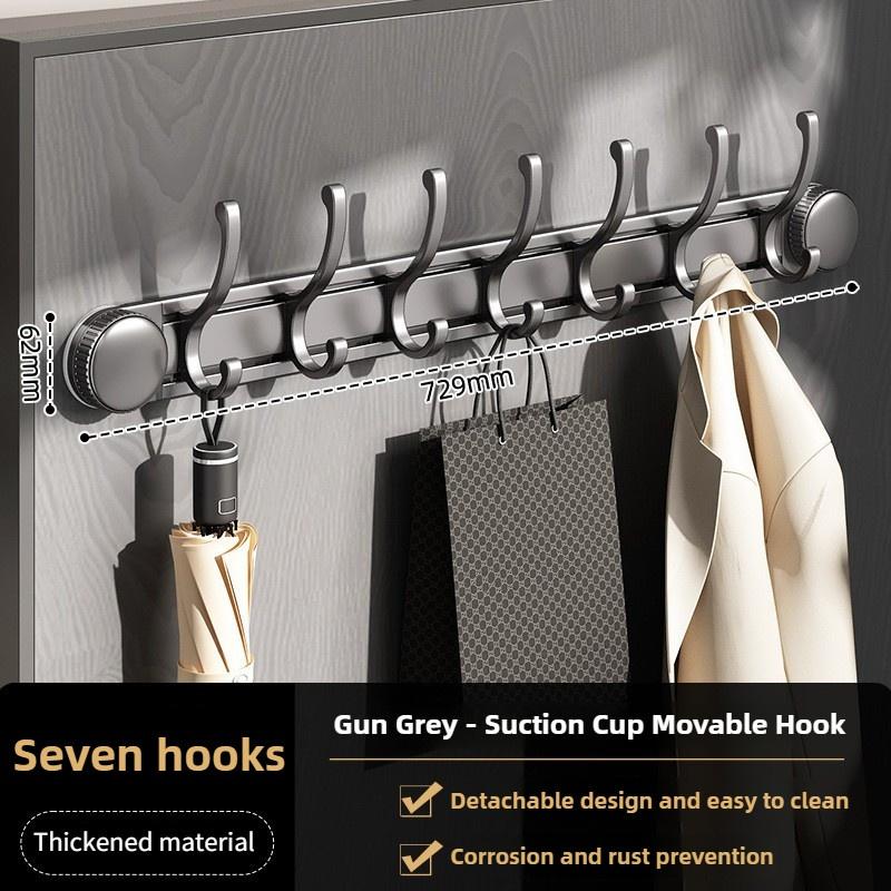 Household Suction Cup Door Rear Hook Perforation-free Strong Load Bearing Door Rear Hanging Rack Storage Wall Hanging Rack Hook