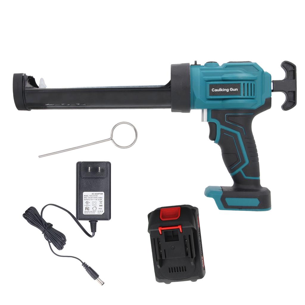 Cordless Caulking Gun 4 Adjustable Speeds Glass Glue Gun With LED Light for 10OZ 300ml Sealant Cartridge 100‑240V US