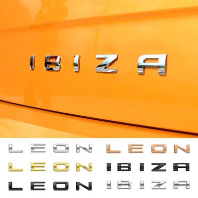 1pcs For Ibiza 6L 6J Letter Emblem 3D Decals Sticker Rear Trunk Badge Logo Metal Accessories For S/ea/t Ibiza Leon C/upra A-ltea