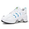 Tênis Feminino com Rodas Duplas On Rodinhas Tênis de Patins Calçados de Deformação Calçados de Patins
