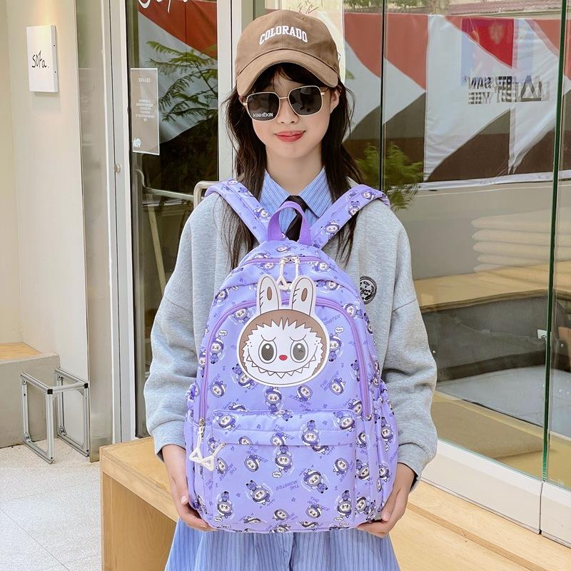 Elementary School Bag Fashion Cartoon Printed Backpack Bag Light Weight To Go Out To Play Large Capacity Backpack Fashion