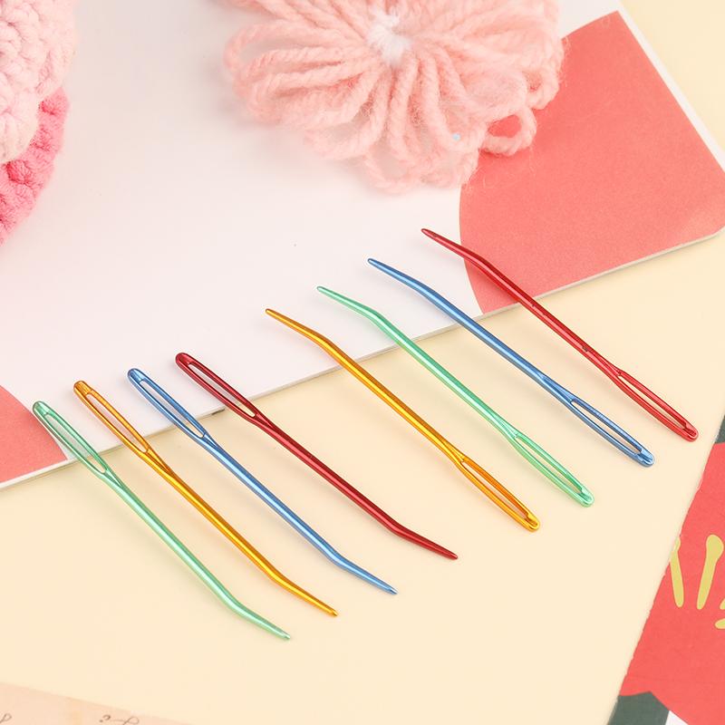 Fenrry 2 Stück 7cm Nähnadeln mit großem Öhr für Anfänger Bunte Lernnadeln Garnnadeln SKC Stopfnadel für Näharbeiten