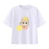 New Summer Catprinted Shortsleeved Tshirt A Cute and Trendy Outfit Featuring A Cartoon Shark Cat Kids Clothes Boys  Girl