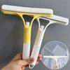 3 In 1 Window Cleaning Squeegee Multi Function Glass Mirror Wiper with Spray Bottle Microfiber Scrub Household Car Cleaner Tools