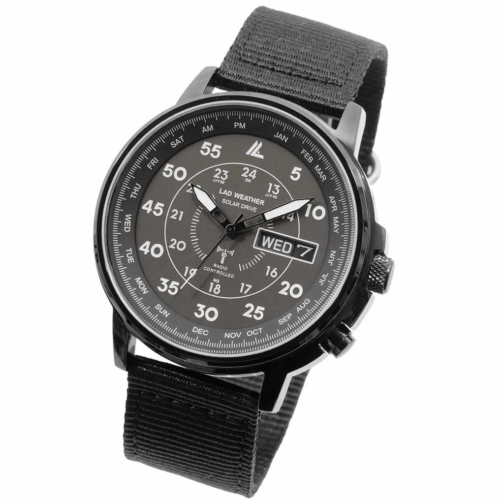 Radweather Men's Radio-Controlled Solar Watch, 100m Water Resistant, lad017 (All Black)
