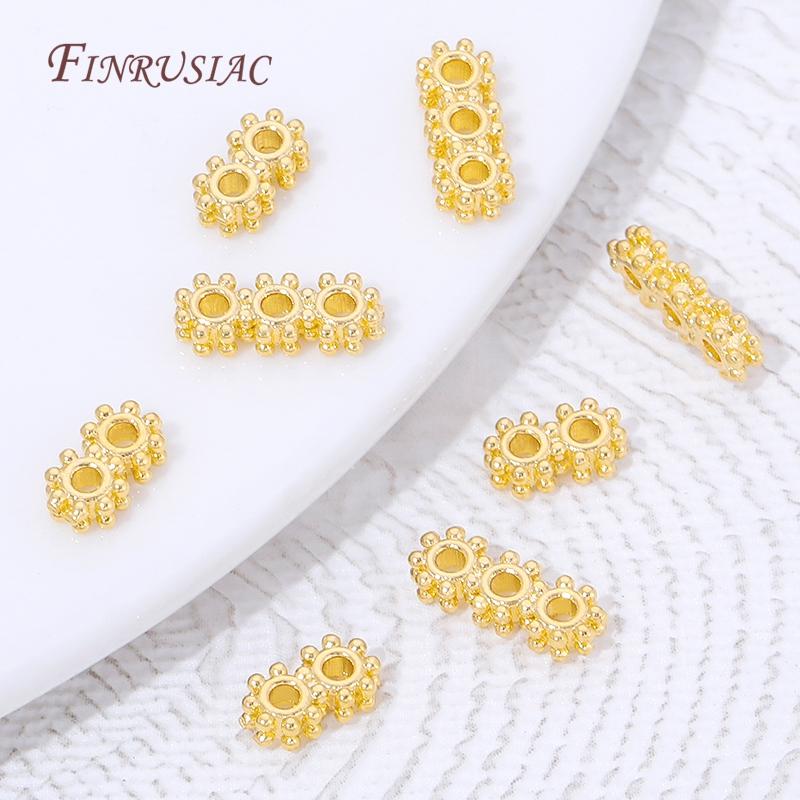 18K Gold Plated 2/3 Holes Spacer Bars Separators,Pearl Bar Bead Spacers For Bracelets,DIY Jewelry Making Supplies Findings