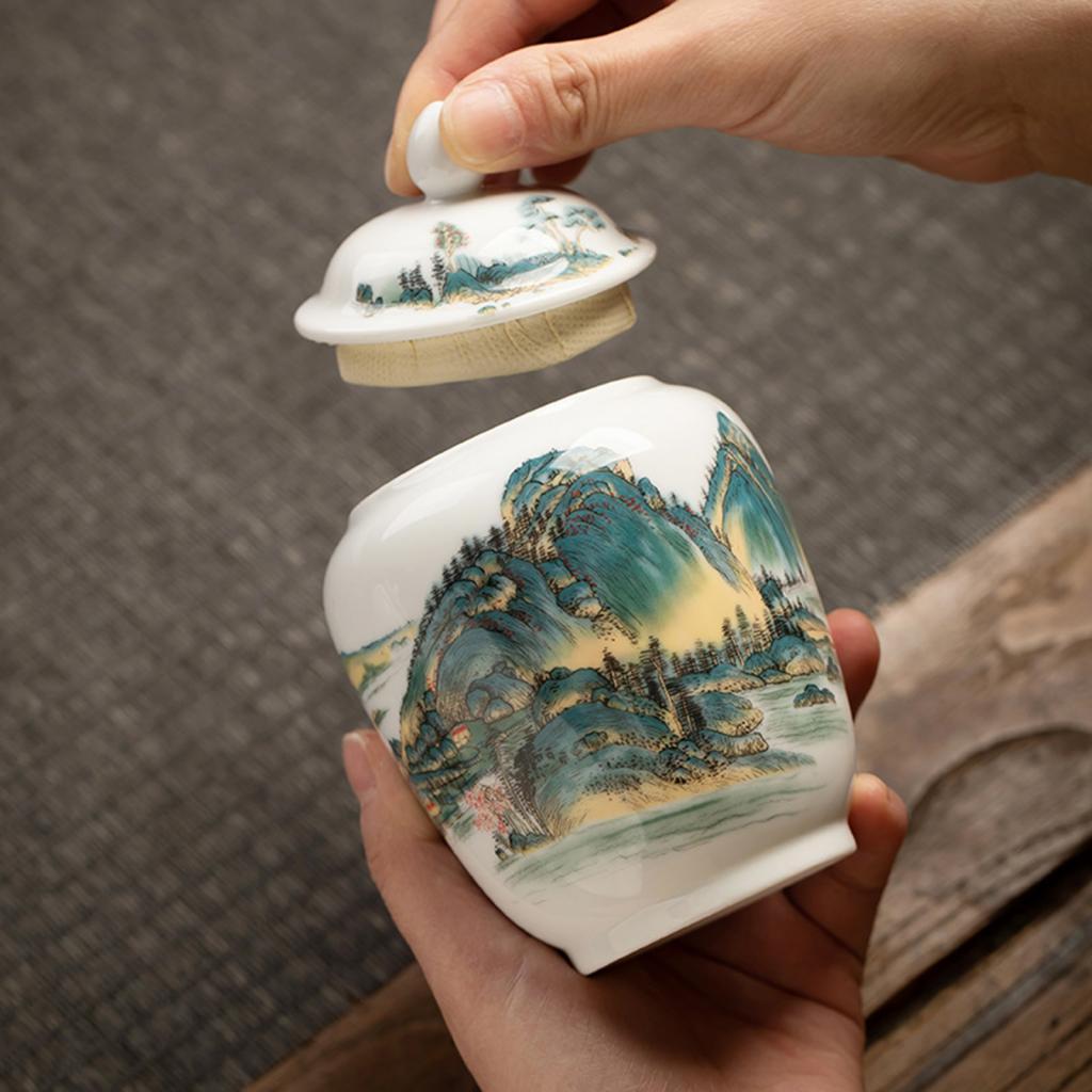 Ceramic Ginger Jar Asian Ginger Pot Vase for Wedding Table Decoration