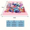 1ks deka s potiskem Stitch - Měkká, celoroční přehoz do obývacího pokoje, ložnice, personalizovaný dárek s roztomilým kresleným designem