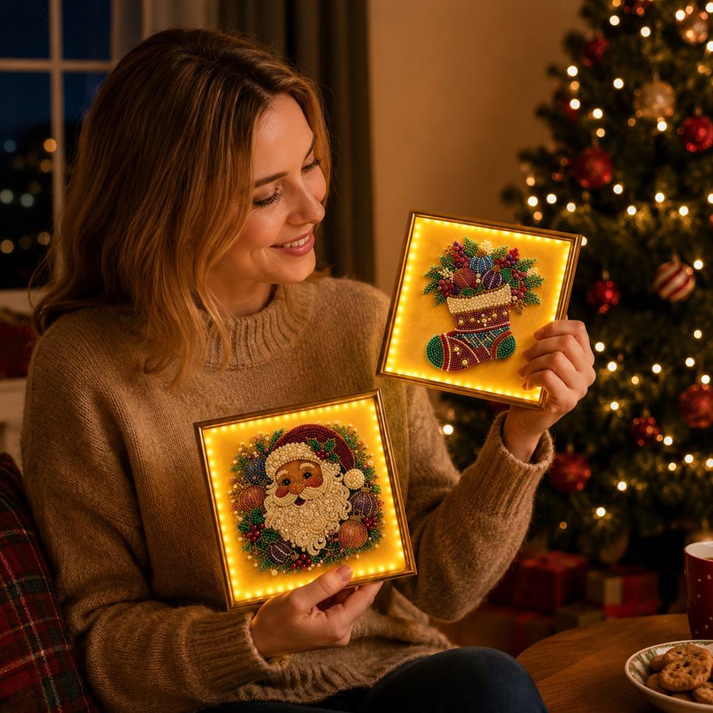 Christmas Glowing Painting Kit - DIY Creative Ornament Set for Holiday Decor
