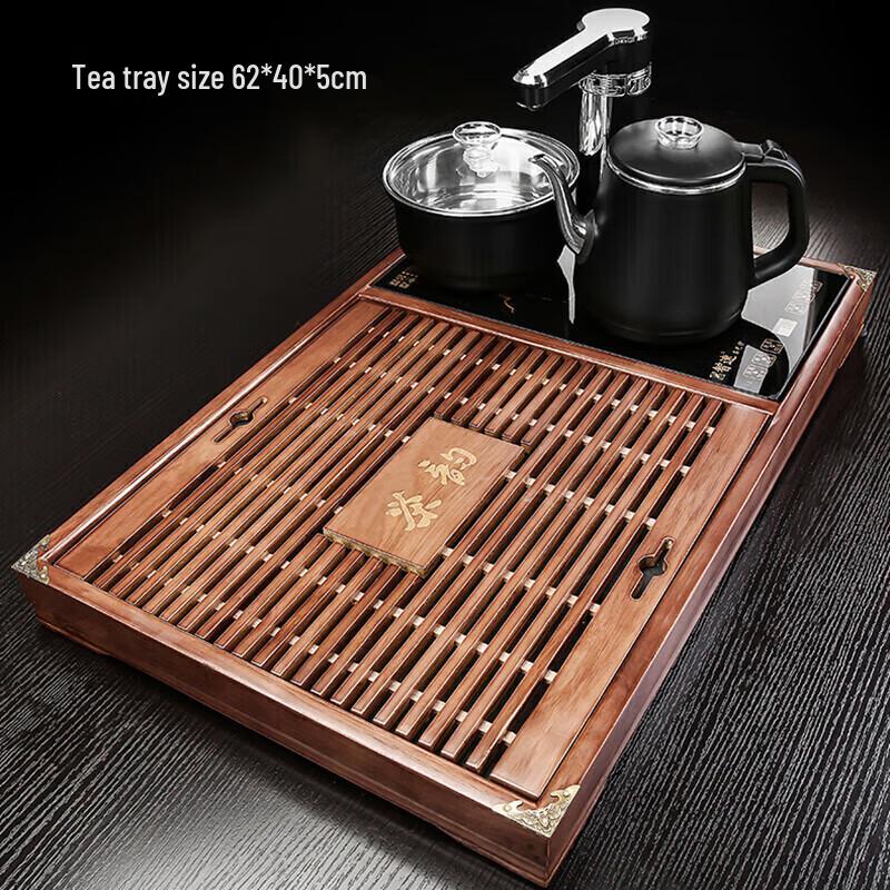 Automatic Ceramic Tea Set with Integrated Kettle & Tea Tray