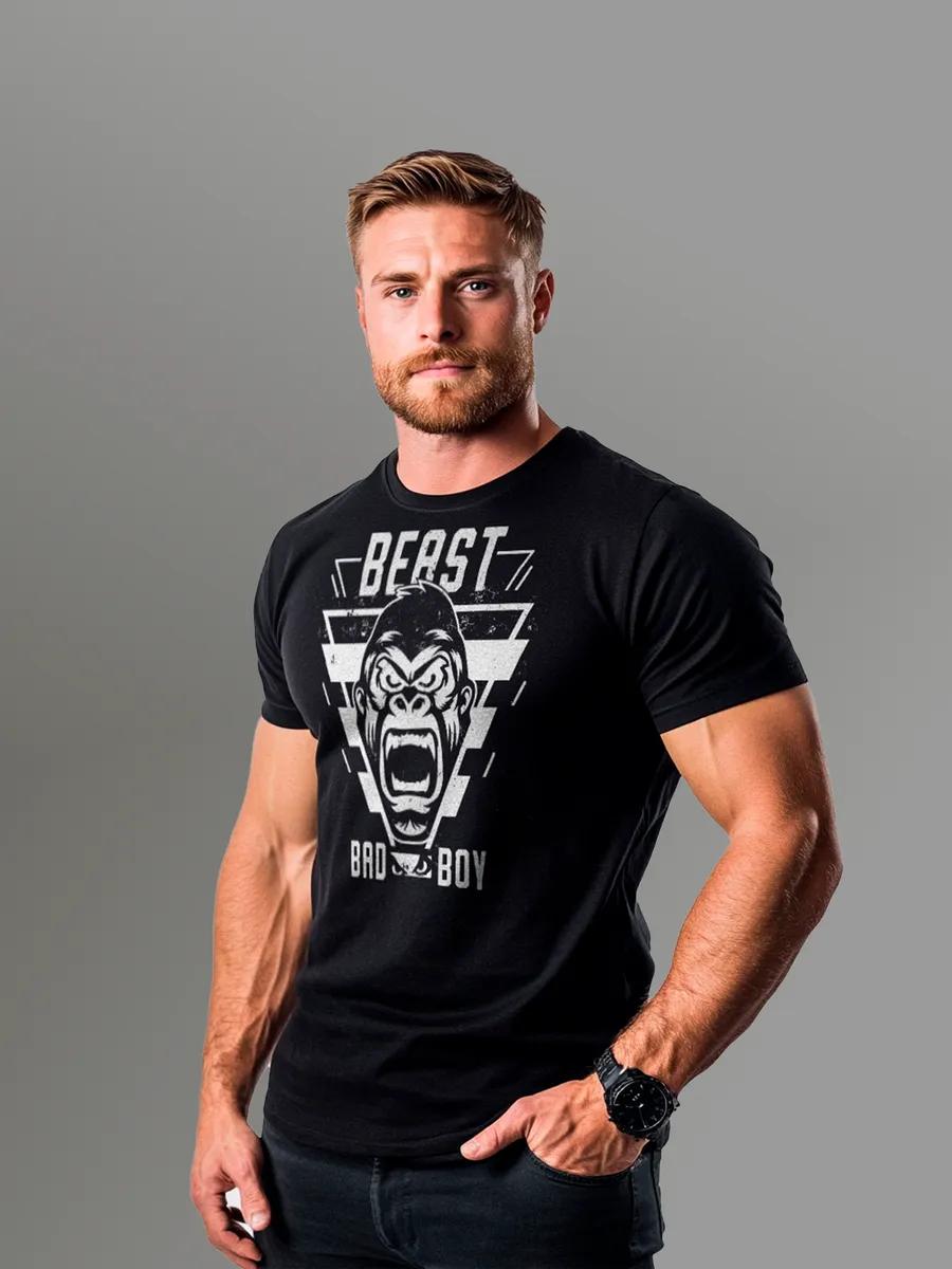 T-shirt  Don t Panic , black, cotton, motivational, unisex S