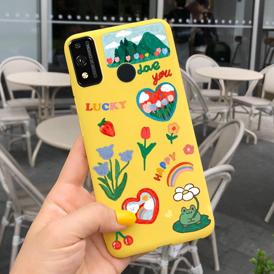 For Honor 9X Lite JSN-L21 Phone Case Honor 9X STK-LX1 Lovely Printing Macaroon Silicone Soft Cases Cover For Honor9X 9 X Lite
