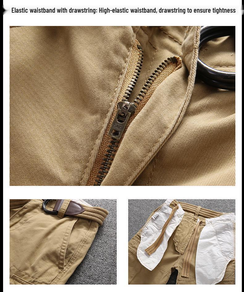 New Men's Camouflage Cotton Cargo Shorts – Trendy Summer Casual Straight-Leg Trousers