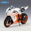 Welly 1/10 KTM 1190 RC8 R Alloy Sports Motorcycle Model Simulation Metal Toy Street Racing Motorcycle Model Collection Kids Gift