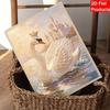 Frameless DIY Pearl Bead Painting Kit Elegant Swan Castle Pattern Creative Relaxing Craft Canvas Home Decor Adult Gift