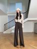 Aixuan Women's Autumn/Winter 2025 Acetate Wool Slim Fit Straight Wide-Leg Trousers