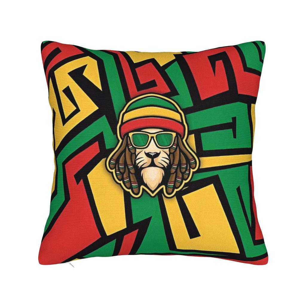 Flag of Reggae of Jamaica Pillowcase Polyester Cushion Cover Decorative Rasta  Pillow Case Cover Home Wholesale 40X40cm