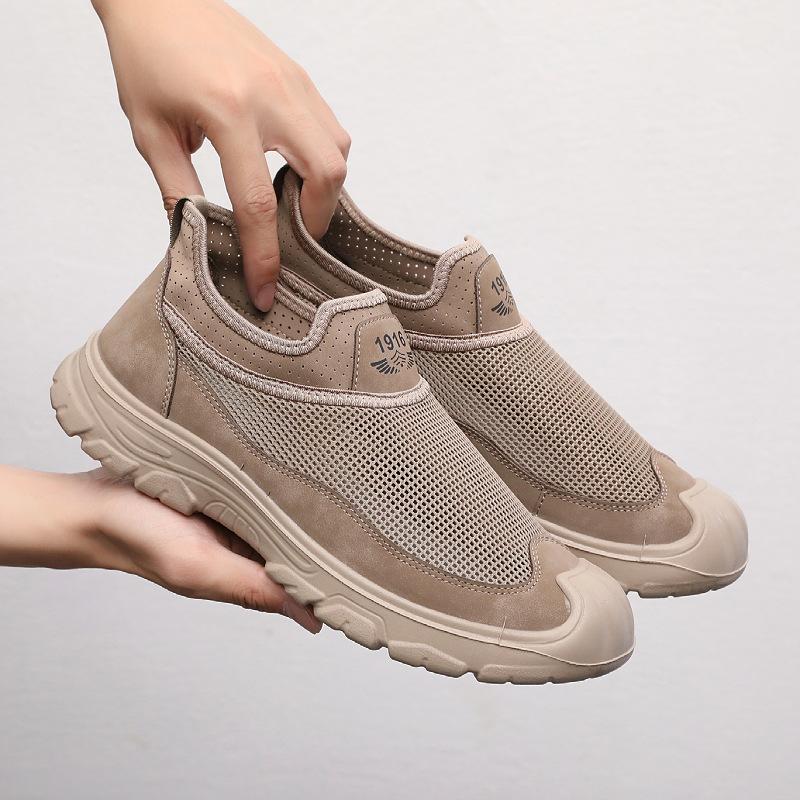 

Summer new men s breathable mesh outdoor casual sandals men s non-slip sandals men s shoes with holes outside 44