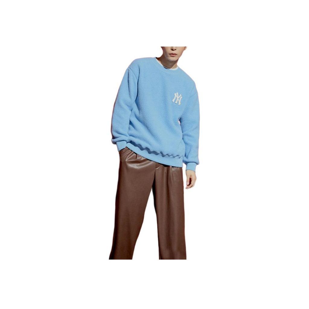 New MLB Base Logo Sweatshirts Unisex Blue 3AMTF5116-50BLL