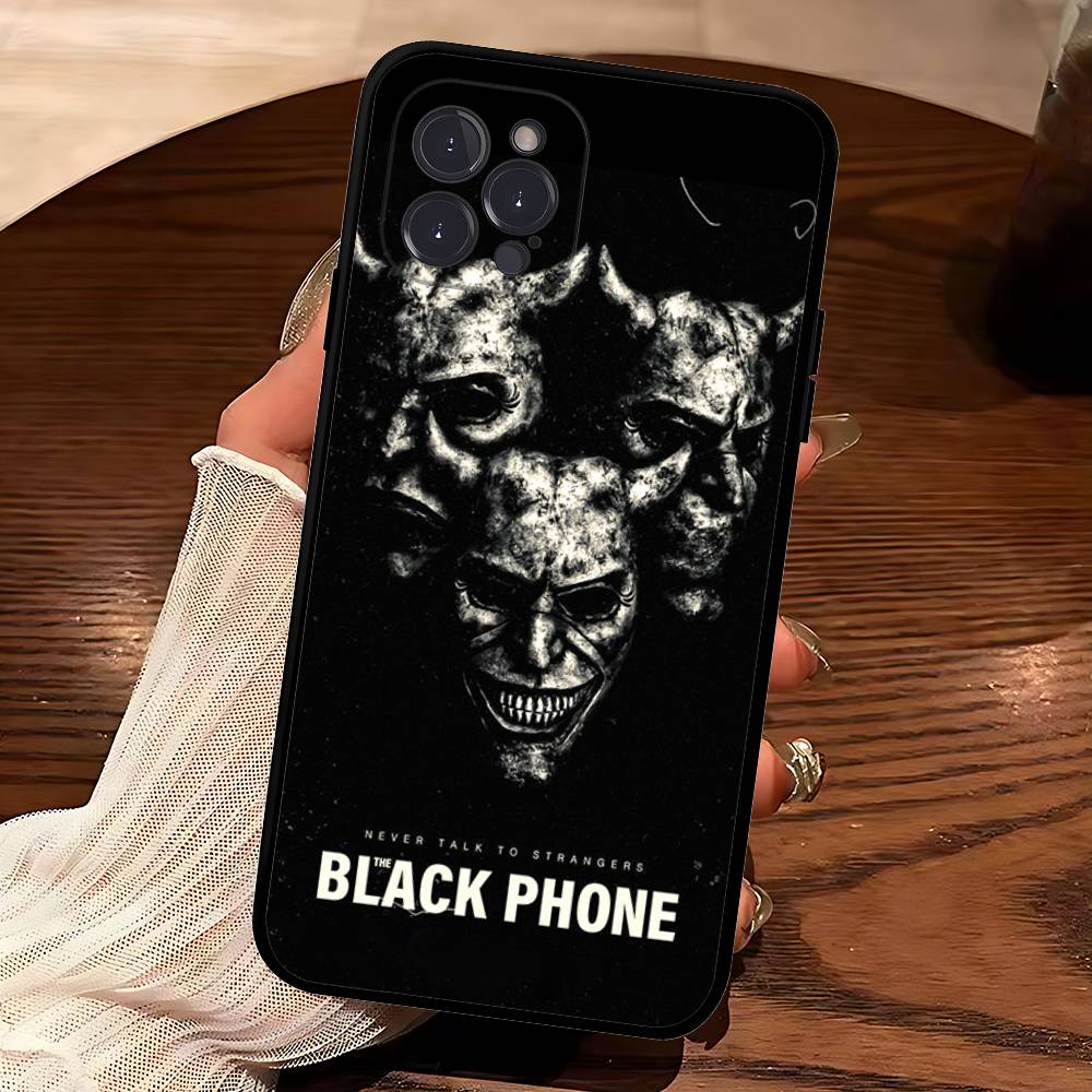 

Horror Movie The B-Black P-Phone For IPhone 17 16 15 14 13 12 11 Pro Max Plus Shockproof Black Soft Phone Cover iPhone 14
