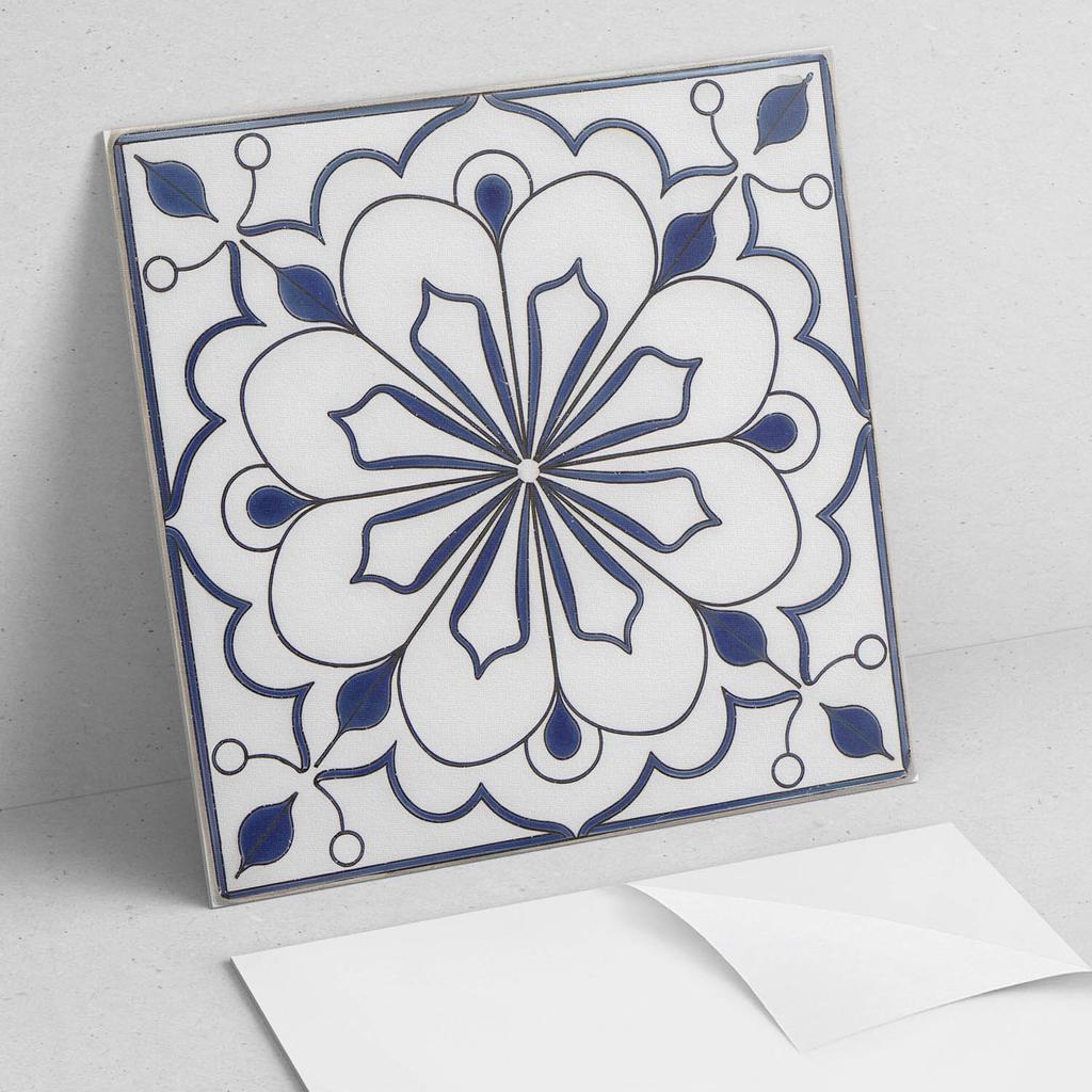 Winylowe Kafelki Samoprzylepne Do Dekoracji Ścian Kwiatowy Wzór Ceramiczny 20X20X20 Cm