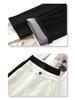 Beige Fleece-Lined Wide-Leg Woolen Pants for Women - New 2024 Autumn/Winter Collection