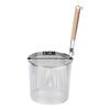 Scolapasta per Pasta Noodle Colino per Noodle Schiumarola Scolapasta a Rete da Cucina con Manico in Legno per Scolare Noodles Patatine