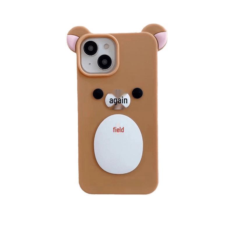 3D Rilakkuma iPhone 14/13/12/11/15/14/Max Case - Anti-fall Protection