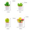 Mini Green Leaves Plant Pot Multistyles Bonsai Garden Home Model  Doll House Accessories