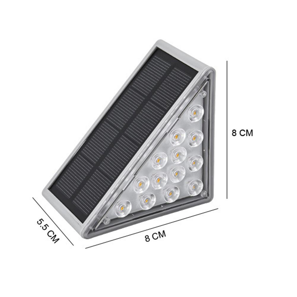 2 Pack Solar Landscape Light Ip67 Waterproof Stair Step Paver Lamp White/warm White/rgb Color for Outdoor Garden Courtyard Decor
