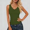 Women's Sleeveless V Neck Tank Top Casual Summer Basic Stretchy Fit Soft Fabric Lightweight Layering Shirt